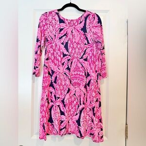 Lilly Pulitzer Ophelia Swing Dress in Coco Safari Pink Pineapple Size Medium